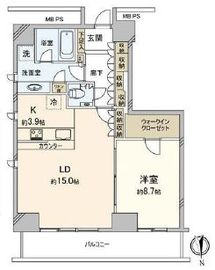 Wコンフォートタワーズ EAST 45階 間取り図