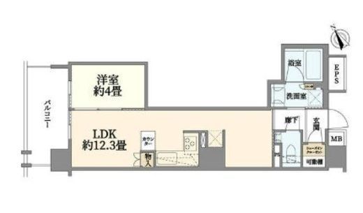 イニシア横浜桜木町 10階 間取り図