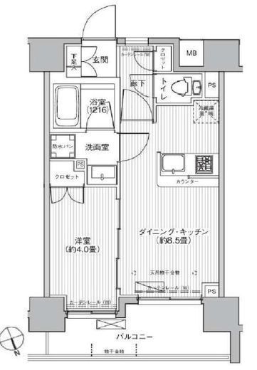 ラ・オ・モンターニュ 402 間取り図