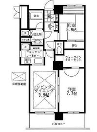 イーストコモンズ清澄白河フロントタワー 7階 間取り図