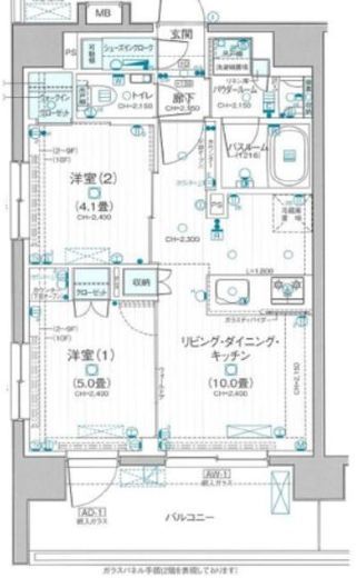 デュオステージ立川錦町 10階 間取り図