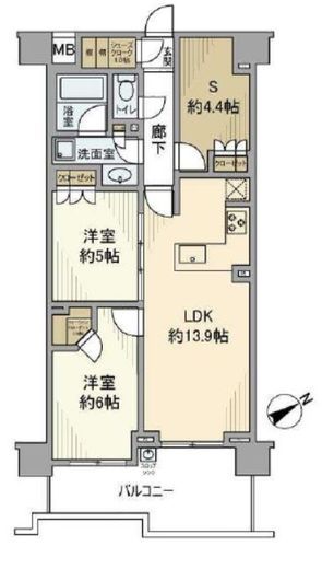 ウィルローズ横浜鶴見 11階 間取り図