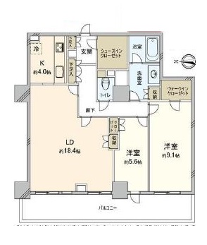 イーストコモンズ清澄白河フロントタワー 11階 間取り図