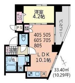 イーストサイド 605 間取り図