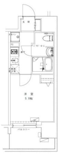 ジェノヴィア浅草Ⅶ 301 間取り図