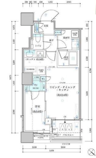 パークタワー勝どきミッド/サウス 9階 間取り図
