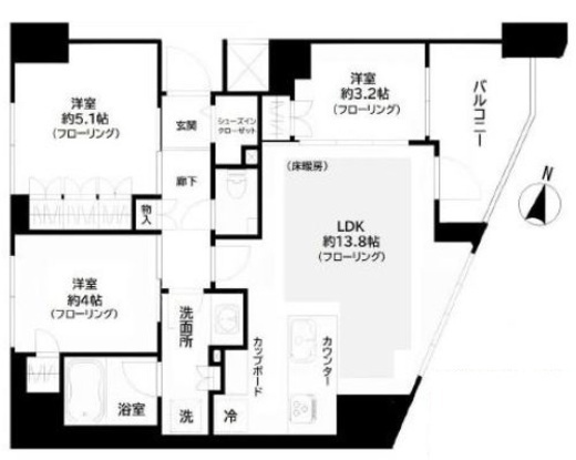 GREEN PARK文京西片 5階 間取り図