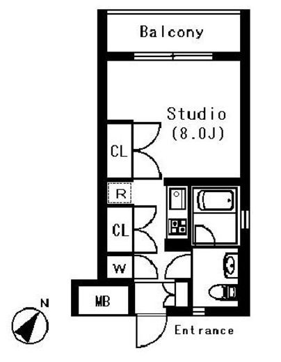 ラティエラ白金高輪 403 間取り図