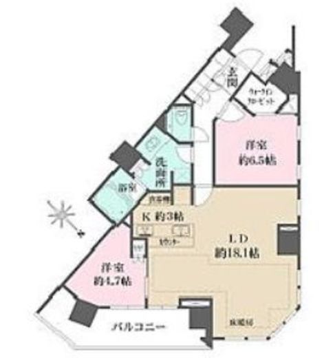 ザ・パークハウス東日本橋 3階 間取り図