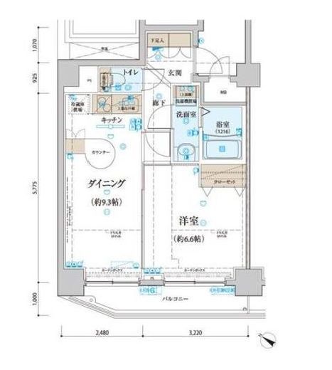 リヴシティ関内 3階 間取り図