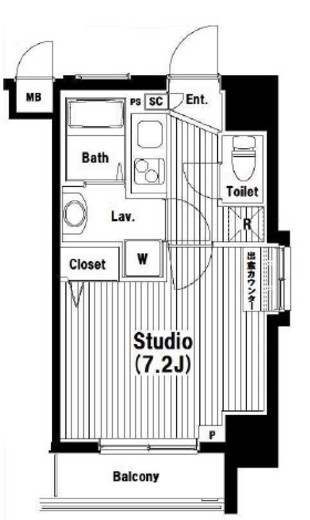 グランド・ガーラ新横浜South 10階 間取り図