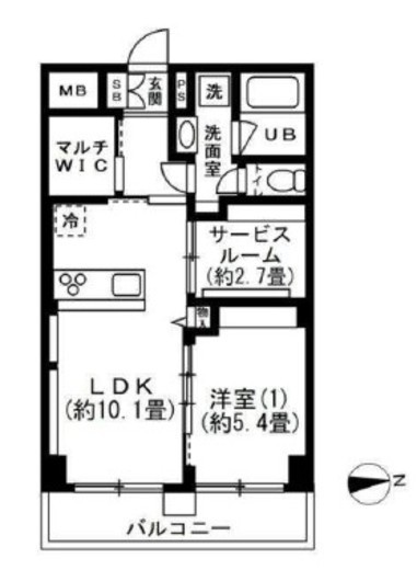 白金グランドハイツ 6階 間取り図