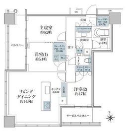 WORLD TOWER RESIDENCE 19階 間取り図