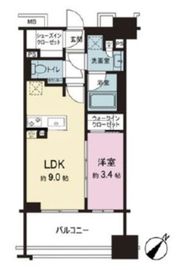 ネベル横浜関内 6階 間取り図