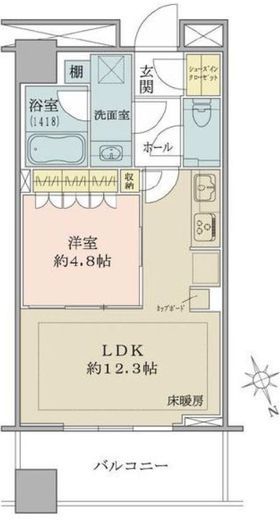 WORLD TOWER RESIDENCE 38階 間取り図