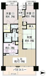 板橋仲宿パーク・ホームズ 15階 間取り図
