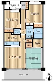 アソシエール野方 306 間取り図