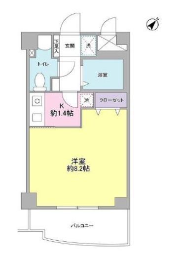 アビタシオン元住I 106 間取り図