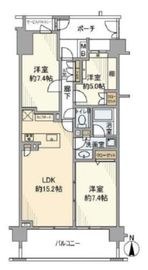 ブリリア大山町 2階 間取り図