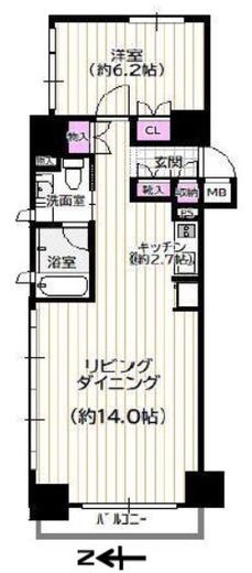東日本橋デュープレックスポーション 2階 間取り図