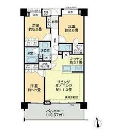 ザ・ライオンズ杉並善福寺川緑地 3階 間取り図