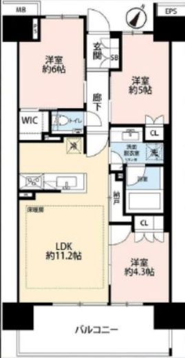 プラウドシティ方南町 6階 間取り図