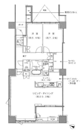 アトラスタワー向ヶ丘遊園 6階 間取り図