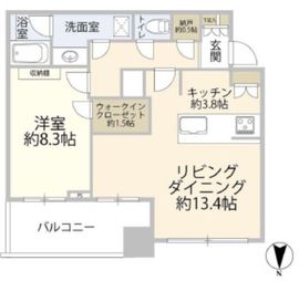ワールドシティタワーズ アクアタワー 19階 間取り図