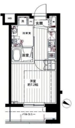 グローリオ明大前 6階 間取り図
