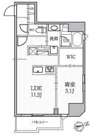 シーズンフラッツ蔵前パークフロント 402 間取り図