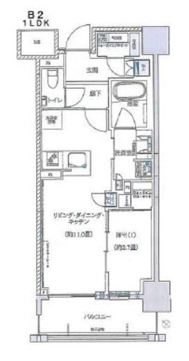ブリリア月島四丁目 6階 間取り図