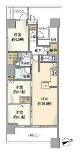 プラウドシティ日吉レジデンスⅢ 3階 間取り図