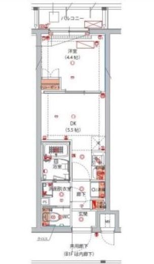 ハーモニーレジデンス大森山王THE GARDEN B104 間取り図