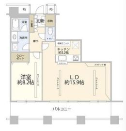 ディアマークスキャピタルタワー 11F1 間取り図
