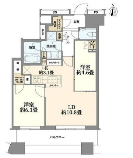 パークシティ武蔵小杉ザガーデンタワーズイースト 36階 間取り図