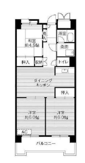 ビレッジハウス品川八潮タワー 1-520 間取り図