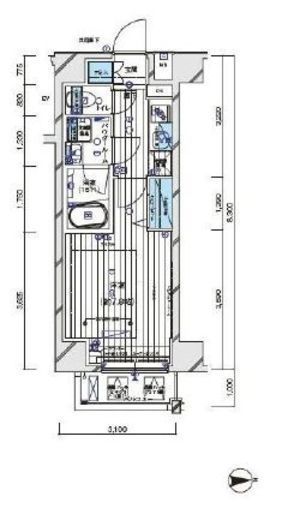 メインステージ白金3 10階 間取り図