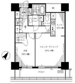 カテリーナ三田タワースイート ウエストアーク 7階 間取り図