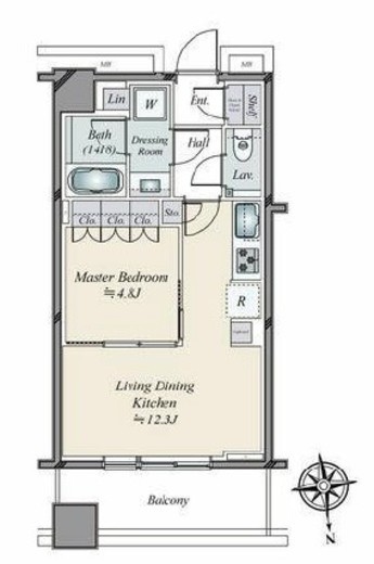 WORLD TOWER RESIDENCE 35階 間取り図