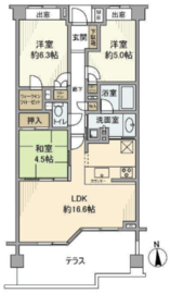 ブリリア小日向一丁目 1階 間取り図