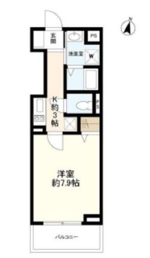 ラ・グレース 203 間取り図
