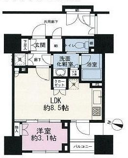 プレミスト渋谷宮益坂 7階 間取り図