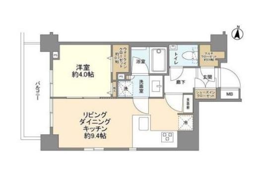 デュオヴェール目黒学芸大学 2階 間取り図