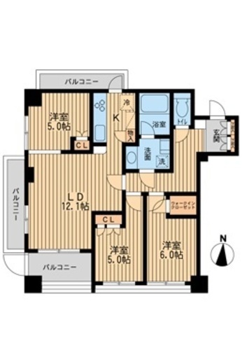 プロスペクト森下 2階 間取り図
