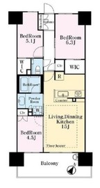 プレミスト東京王子 14階 間取り図