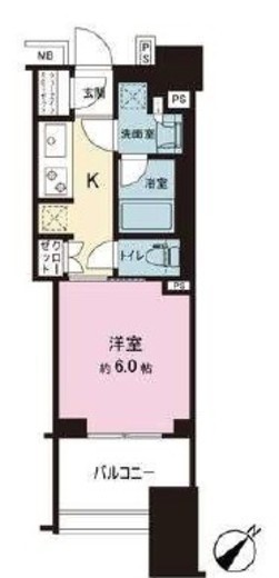 ネベル横浜関内 8階 間取り図