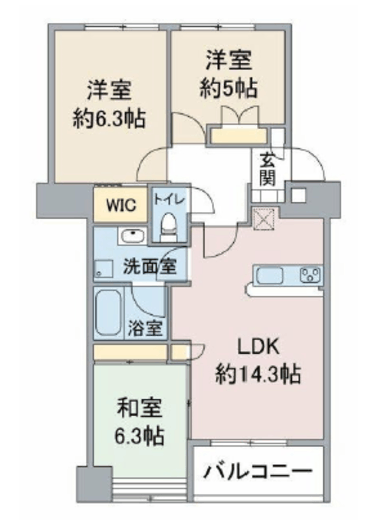 アトラス・シアンズ東戸塚 6階 間取り図