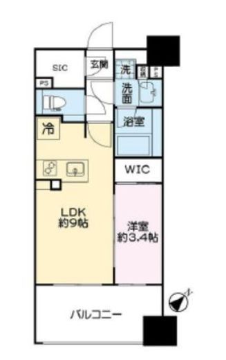 ネベル横浜関内 5階 間取り図