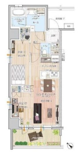 エクセレントシティ横浜関内 8階 間取り図