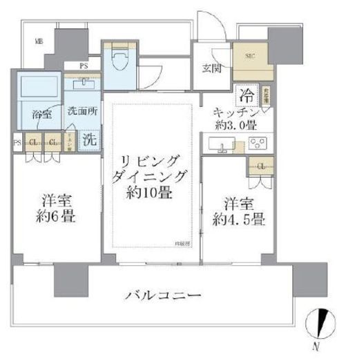 シティタワーズ板橋大山サウスタワー 609 間取り図